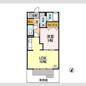 1LDK 間取り図