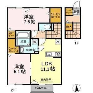 2LDK 間取り図