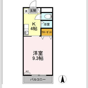 1K 間取り図