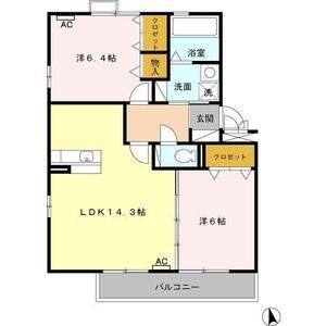 2LDK 間取り図