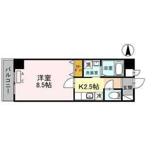 1K 間取り図