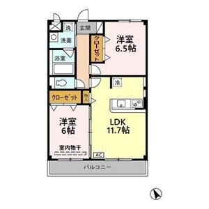 2LDK 間取り図