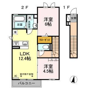 2LDK 間取り図