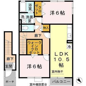 2LDK 間取り図
