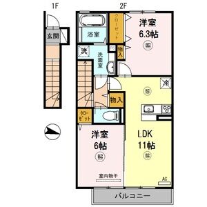 2LDK 間取り図