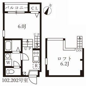1K 間取り図