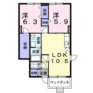 2LDK 間取り図