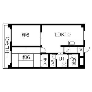 2LDK 間取り図