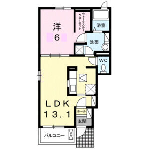 1LDK 間取り図