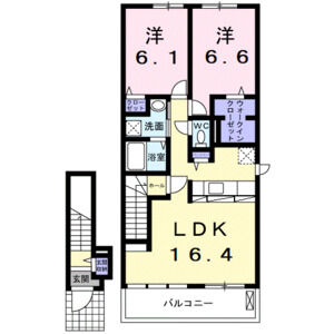 2LDK 間取り図