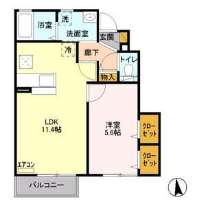 1LDK 間取り図