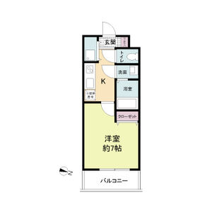 1K 間取り図