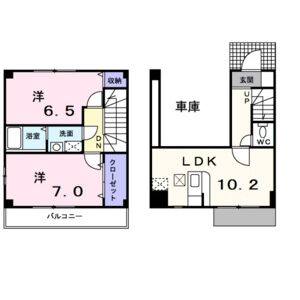 2LDK 間取り図