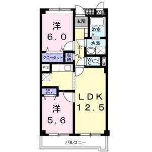2LDK 間取り図