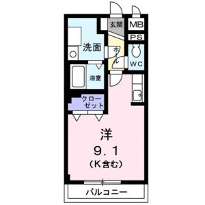 ワンルーム 間取り図