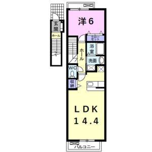 1LDK 間取り図