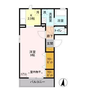1K 間取り図