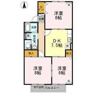 2LDK 間取り図