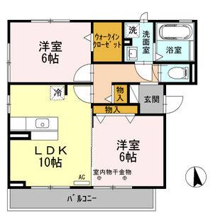 2LDK 間取り図
