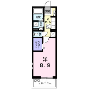 1K 間取り図