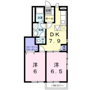 2DK 間取り図