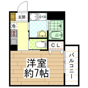 1K 間取り図