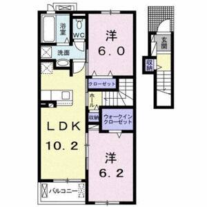 2LDK 間取り図