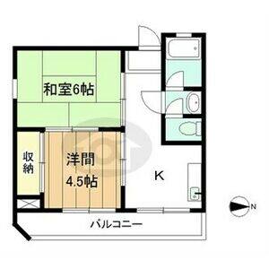 2DK 間取り図