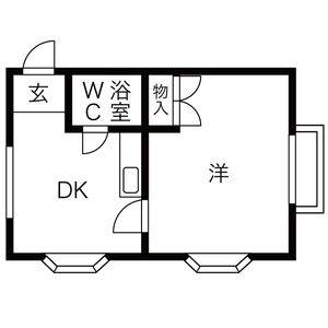 1DK 間取り図
