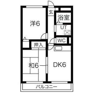 2DK 間取り図