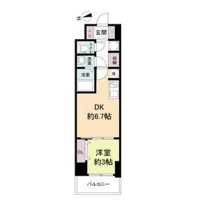 1DK 間取り図
