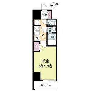 1K 間取り図