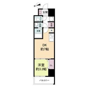 1DK 間取り図