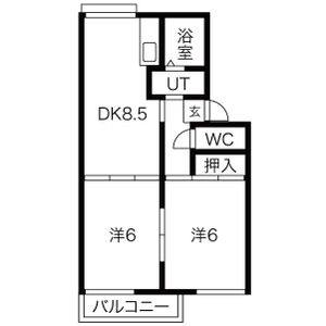2DK 間取り図