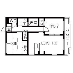 2LDK 間取り図