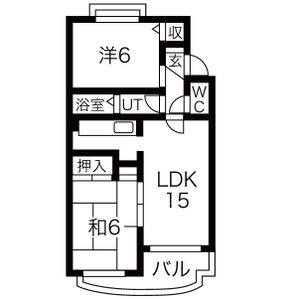 2LDK 間取り図