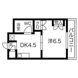 1DK 間取り図
