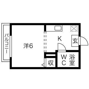 1K 間取り図