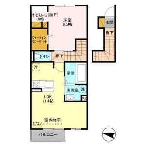 1LDK 間取り図
