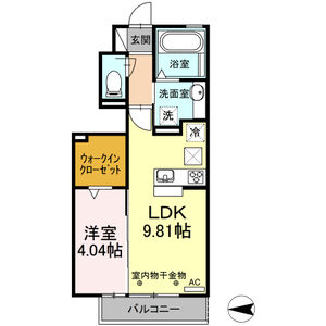 1LDK 間取り図