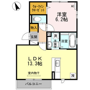 1LDK 間取り図