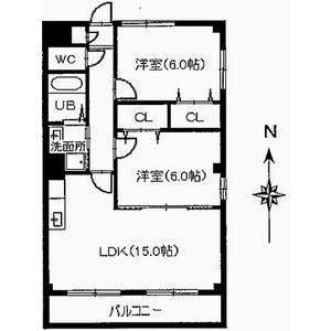 2LDK 間取り図