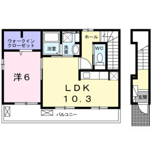 1LDK 間取り図