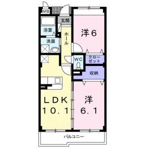 2LDK 間取り図