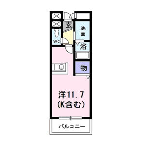 ワンルーム 間取り図
