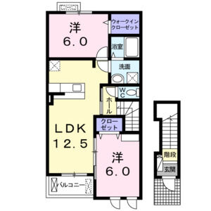 2LDK 間取り図