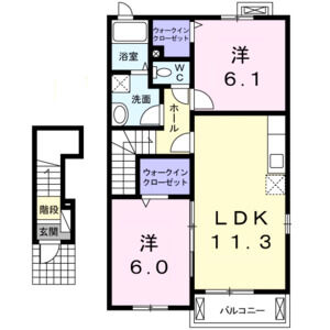 2LDK 間取り図
