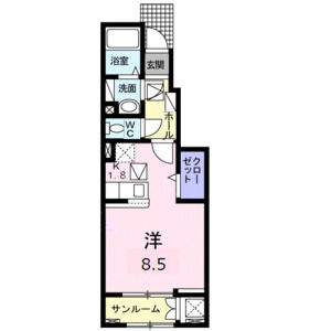 ワンルーム 間取り図