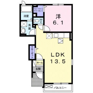 1LDK 間取り図
