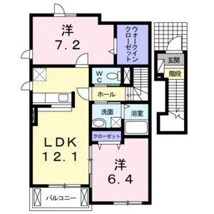 2LDK 間取り図